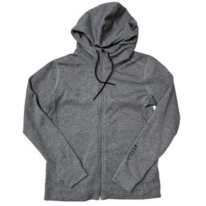 {NOBULL} Women's Chrome Gray Full Zipper Zip Up Long Sleeve Hoodie Sweatshirt